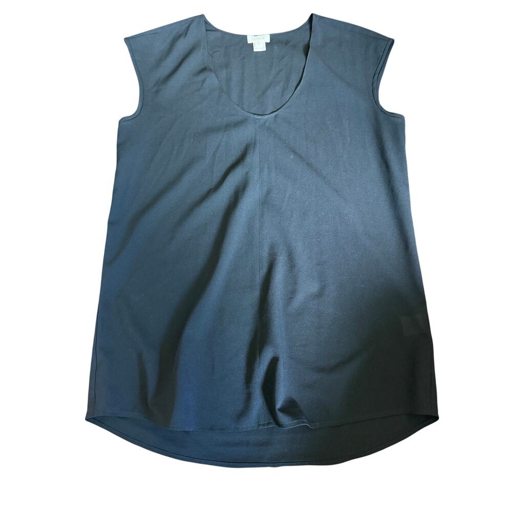 J crew scoopneck black blouse 00